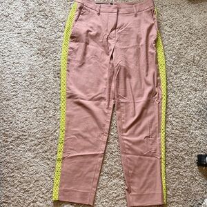 Wildfang Tan Pants with Yellow Accents